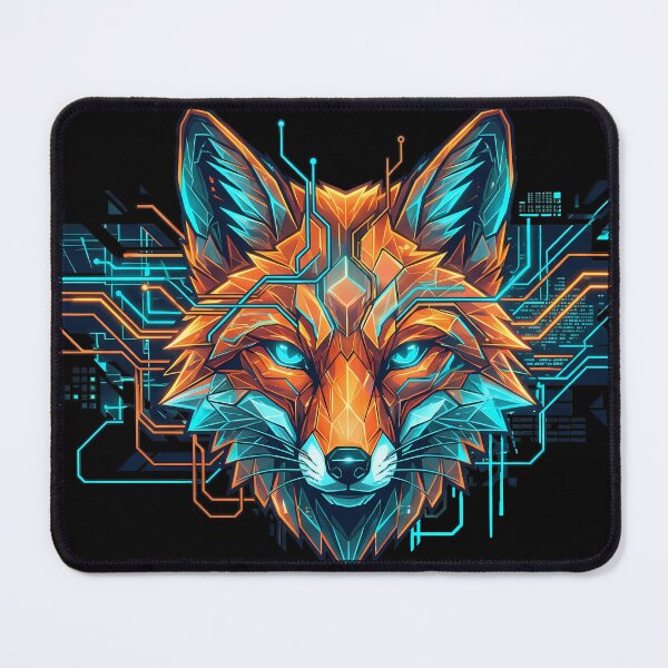 Item preview, Cyberpunk Fox - Geometric Neon Animal Design designed and sold by Neon Nature Studio.