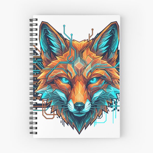 Item preview, Cyberpunk Fox - Geometric Neon Animal Design designed and sold by Neon Nature Studio.