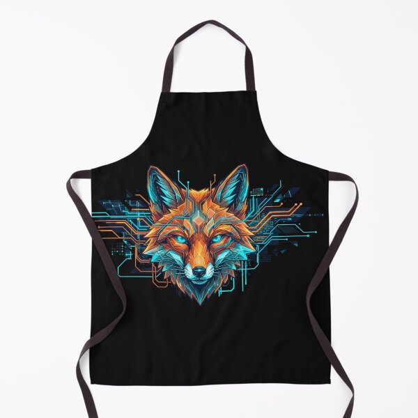 Item preview, Cyberpunk Fox - Geometric Neon Animal Design designed and sold by Neon Nature Studio.
