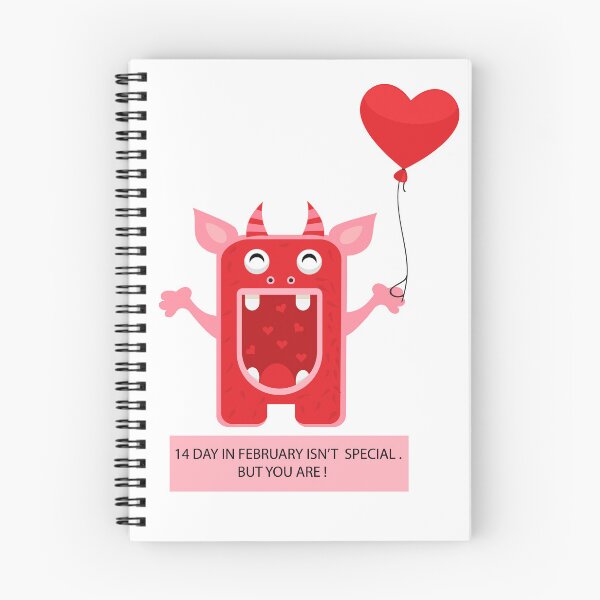 Item preview, Illustration with Monster and Text "14 Day In February Isn't Special. But You Are" designed and sold by AlginaPugachova.