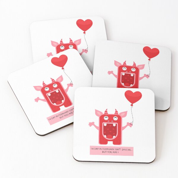 Item preview, Illustration with Monster and Text "14 Day In February Isn't Special. But You Are" designed and sold by AlginaPugachova.