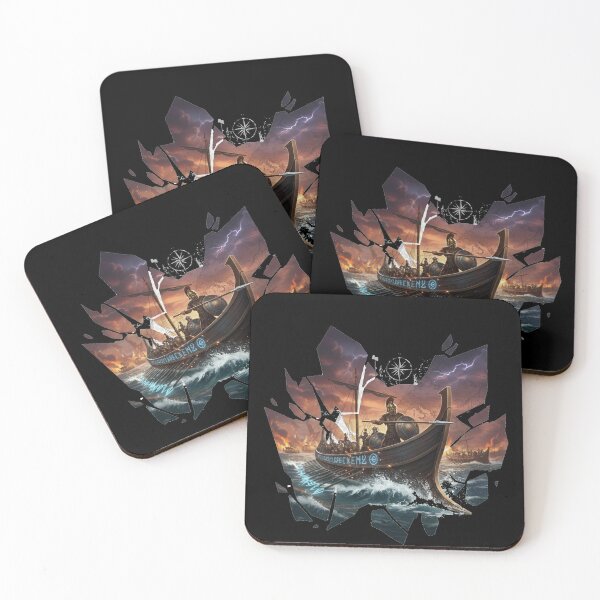 Item preview, Ancient Greek Trireme Warship - Epic Spartan Warrior Battle Scene designed and sold by BounoWorld.
