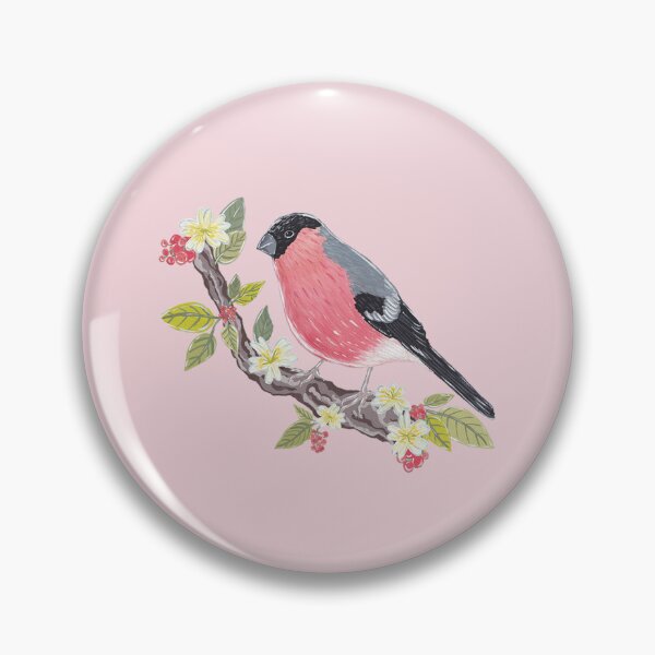 Item preview, Eurasian Bullfinch and Blossom designed and sold by WildWoodPrint.