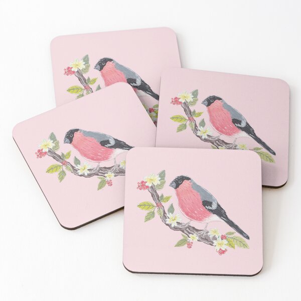 Item preview, Eurasian Bullfinch and Blossom designed and sold by WildWoodPrint.