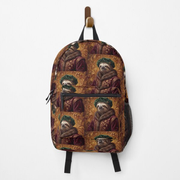 Item preview, Sloth Merchant cool animal Tudor style portrait art designed and sold by Vintage Designs +.