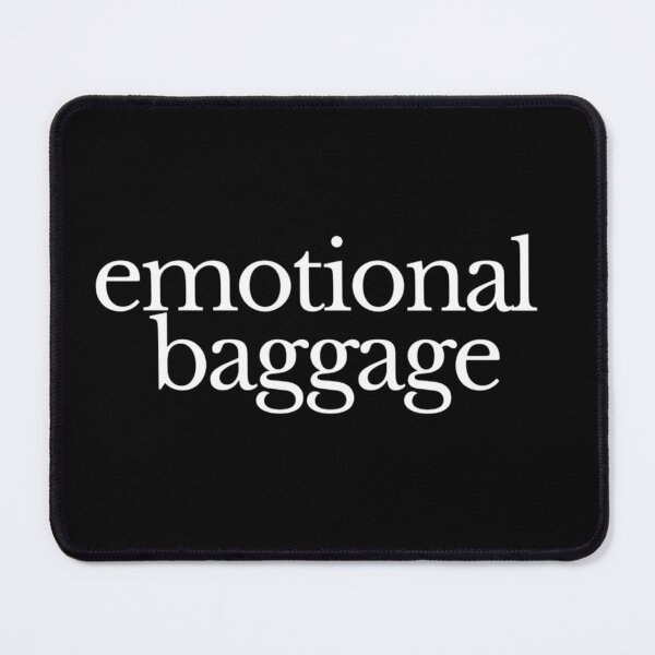 Item preview, Emotional Baggage Quote | Minimal Text Meme | Funny Sayings designed and sold by boldstuffshop.