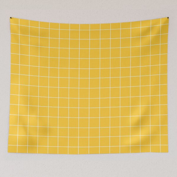 Item preview, Bright Yellow with White Lines Grid designed and sold by OneThreeSix.
