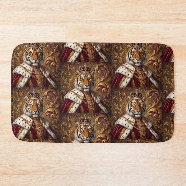 Item preview, Tiger King cool animal Tudor style portrait art designed and sold by Vintage Designs +.