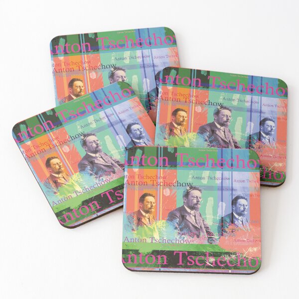 Item preview, Anton Chekhov Portrait Collage Russian Literature designed and sold by Mauswohn.