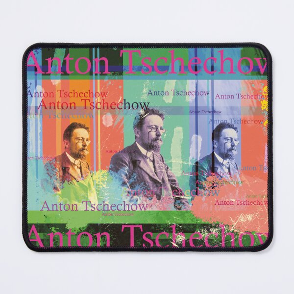 Artikelvorschau, Anton Tschechow Porträt Collage Russische Literatur entworfen und verkauft von Mauswohn.