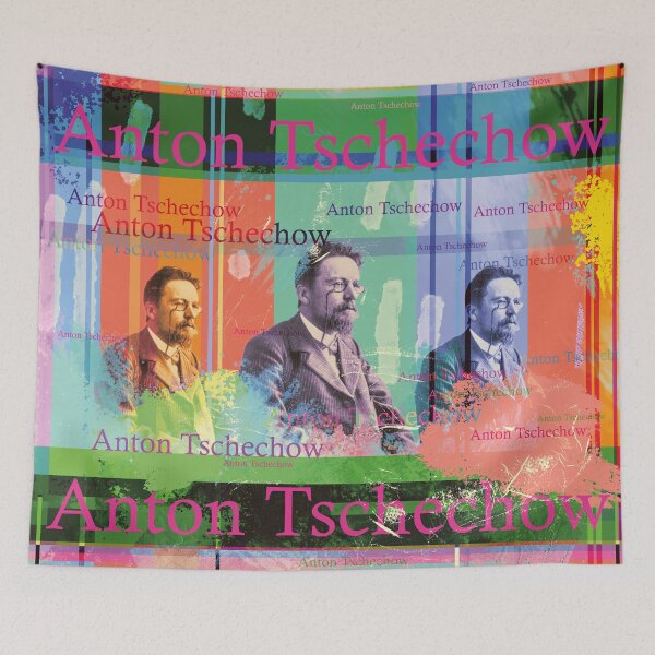 Item preview, Anton Chekhov Portrait Collage Russian Literature designed and sold by Mauswohn.