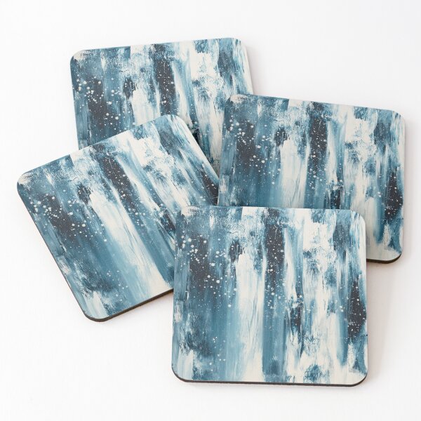 Item preview, Abstract acrylic painting in blue and white designed and sold by V. Matthiesen.