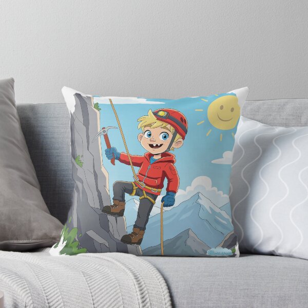 Item preview, Little Mountain Climber Boy - Cute Adventure Cartoon designed and sold by BounoWorld.
