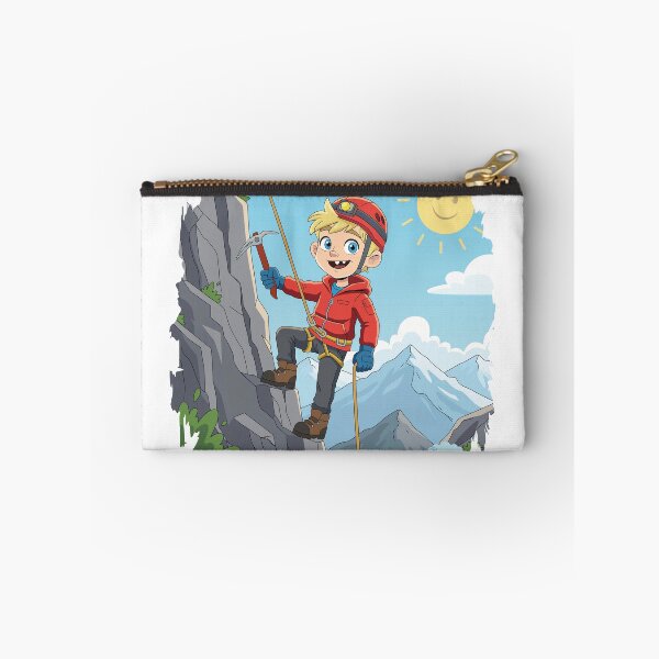 Item preview, Little Mountain Climber Boy - Cute Adventure Cartoon designed and sold by BounoWorld.