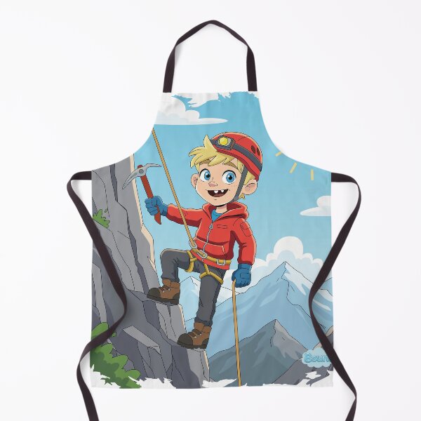 Item preview, Little Mountain Climber Boy - Cute Adventure Cartoon designed and sold by BounoWorld.