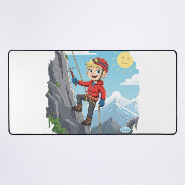 Item preview, Little Mountain Climber Boy - Cute Adventure Cartoon designed and sold by BounoWorld.
