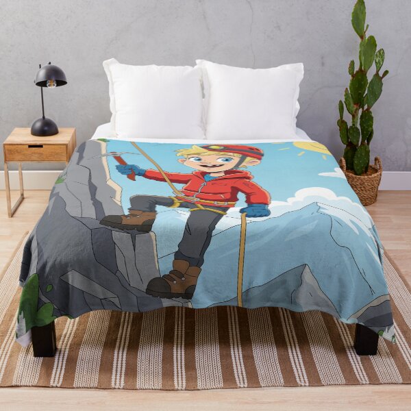 Item preview, Little Mountain Climber Boy - Cute Adventure Cartoon designed and sold by BounoWorld.