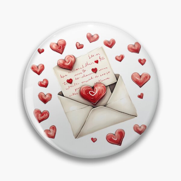 Item preview, Love Letter Envelope Saint Valentine's Day - Cute Watercolor Hearts & Note Art Print designed and sold by DesignArtist.ia.