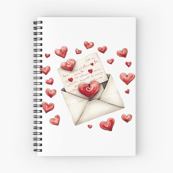 Item preview, Love Letter Envelope Saint Valentine's Day - Cute Watercolor Hearts & Note Art Print designed and sold by DesignArtist.ia.