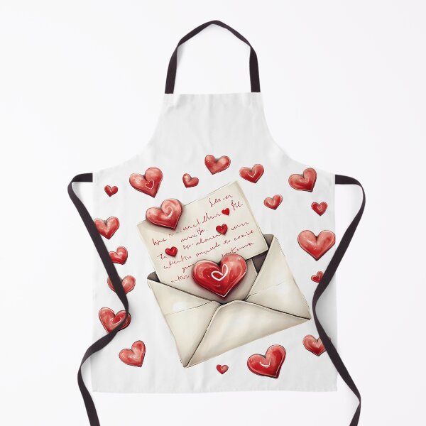 Item preview, Love Letter Envelope Saint Valentine's Day - Cute Watercolor Hearts & Note Art Print designed and sold by DesignArtist.ia.