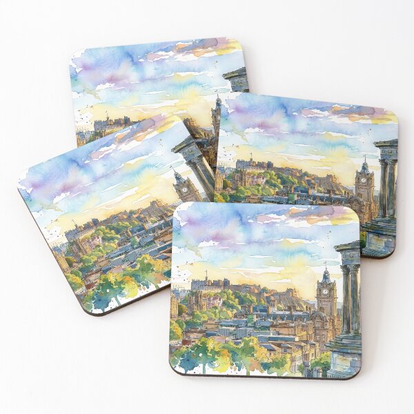 Item preview, Edinburgh Panorama Watercolour Painting designed and sold by davidelder.