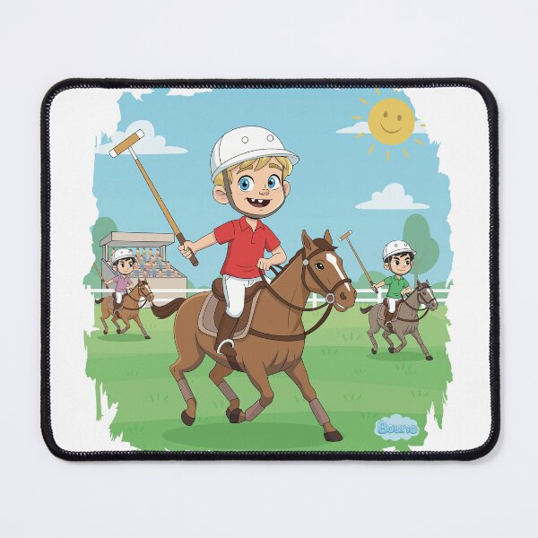 Item preview, Junior Polo Player on Horse - Kids Equestrian Sports - Bouno designed and sold by BounoWorld.