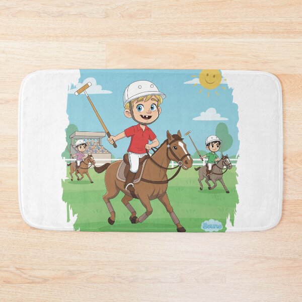 Item preview, Junior Polo Player on Horse - Kids Equestrian Sports - Bouno designed and sold by BounoWorld.