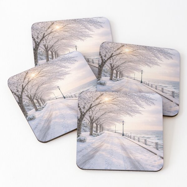 Item preview, Winter Path Beside the Serene Sea designed and sold by JuViRo.