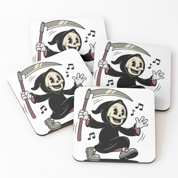 Item preview, Happy Dancing Grim Reaper Vintage Cartoon designed and sold by GeekGuysShop.