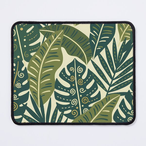 Item preview, Monstera Tropical Botanic Pattern - Scandinavian Folk Art by heidiannemorris © designed and sold by FOLK ART FUSION by heidiannemorris.
