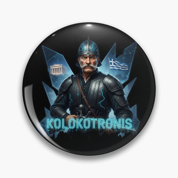 Item preview, KOLOKOTRONIS: Cyberpunk Greek Revolution Hero ⚔️ designed and sold by BounoWorld.