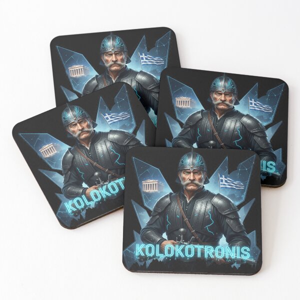 Item preview, KOLOKOTRONIS: Cyberpunk Greek Revolution Hero ⚔️ designed and sold by BounoWorld.