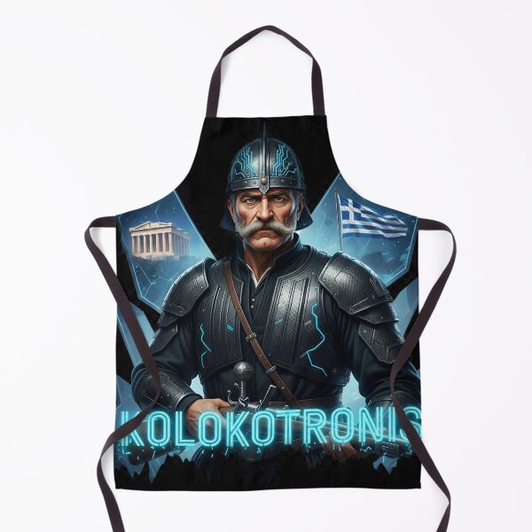 Item preview, KOLOKOTRONIS: Cyberpunk Greek Revolution Hero ⚔️ designed and sold by BounoWorld.
