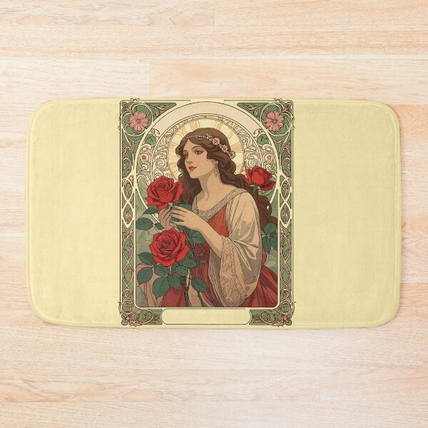 Item preview, Woman With Roses Vintage Illustration designed and sold by taiche.