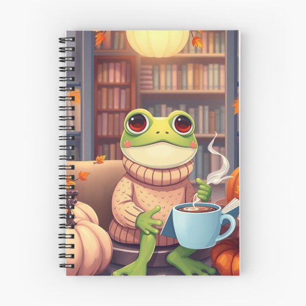 Item preview, Cute Frog Reader T-Shirt | Cozy Fall Frog | Book Lover Aesthetic Tee designed and sold by ArmaanArts.