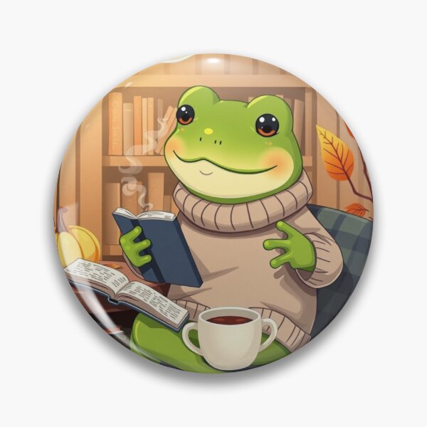Item preview, Wholesome Frog Reading T-Shirt | Cozy Autumn Animal Art | Cute Fall Tee designed and sold by ArmaanArts.