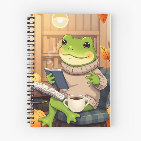 Item preview, Wholesome Frog Reading T-Shirt | Cozy Autumn Animal Art | Cute Fall Tee designed and sold by ArmaanArts.