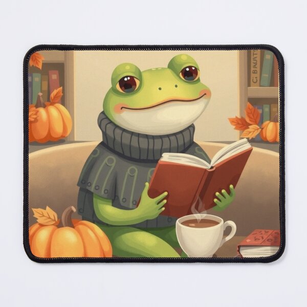 Item preview, Cute Autumn Frog T-Shirt | Frog Reading Book | Cozy Fall Cottagecore Tee designed and sold by ArmaanArts.