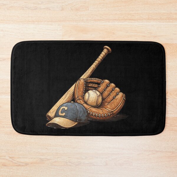 Item preview, Classic Baseball Gear – Glove Bat and Cap Vintage Sports Design designed and sold by RMTrendy.