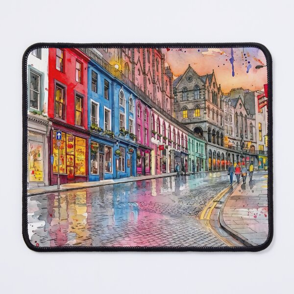 Item preview, Victoria Street, Edinburgh, Watercolour designed and sold by davidelder.