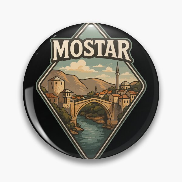 Item preview, Mostar Bosnia And Herzegovina Vintage Travel designed and sold by TomFrontierArt.