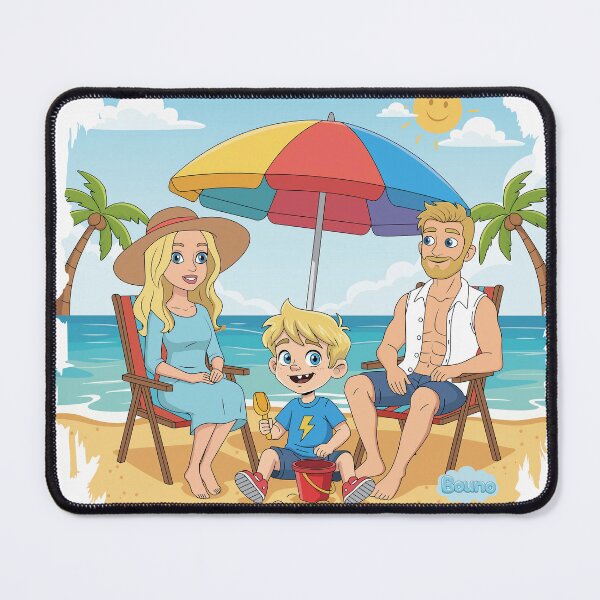 Item preview, Family Beach Vacation Art - Summer Fun on the Sand - Bouno World designed and sold by BounoWorld.