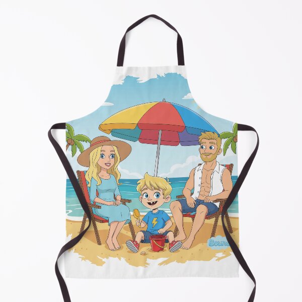 Item preview, Family Beach Vacation Art - Summer Fun on the Sand - Bouno World  designed and sold by BounoWorld.