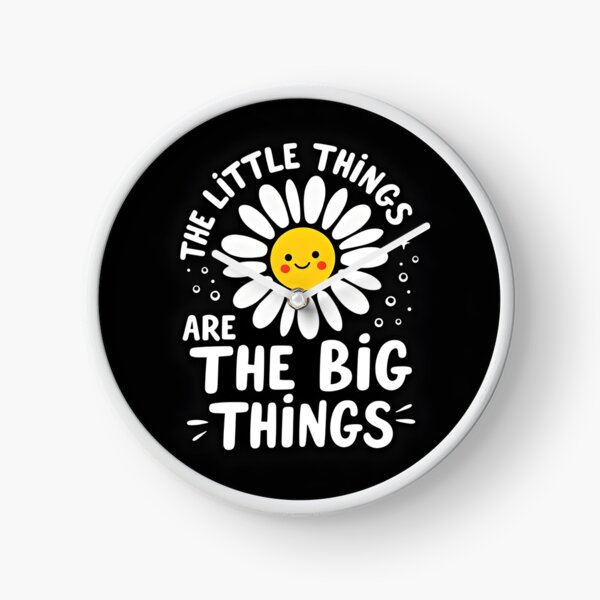 Item preview, The Little Things Are The Big Things – Cute Daisy Smiley Quote in Bold Minimal Style designed and sold by Nene's design.