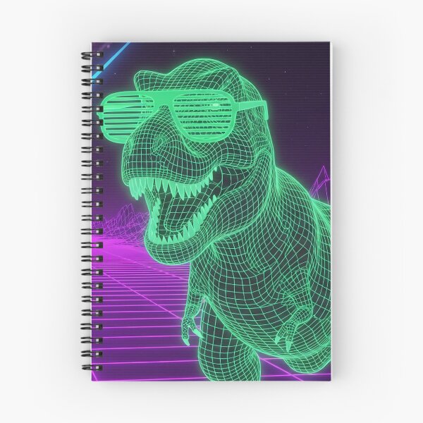 Item preview, Neon T-Rex - 80s Wireframe Portrait designed and sold by powersunlight.