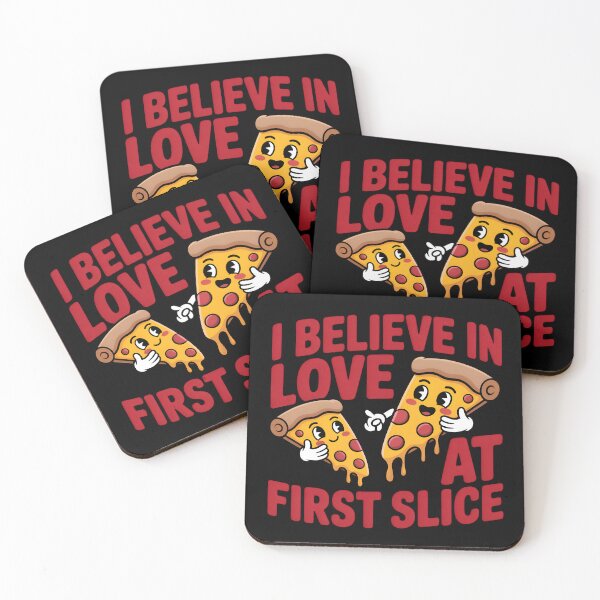 Item preview, Funny Pizza T-Shirt ‘I Believe in Love at First Slice’ – Cute Food Pun Graphic Tee for Pizza Fans & Food Lovers designed and sold by DineshArtShop.
