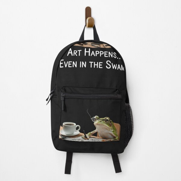 Item preview, Funny Frog Artist T-Shirt - Draw Your World Toadally Creative Graphic - Intellectual Tree Frog Illustrator with Coffee - Cute Amphibian Painter Art Gift designed and sold by ZyxDes.