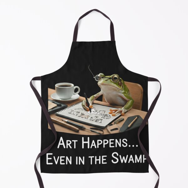 Item preview, Funny Frog Artist T-Shirt - Draw Your World Toadally Creative Graphic - Intellectual Tree Frog Illustrator with Coffee - Cute Amphibian Painter Art Gift designed and sold by ZyxDes.