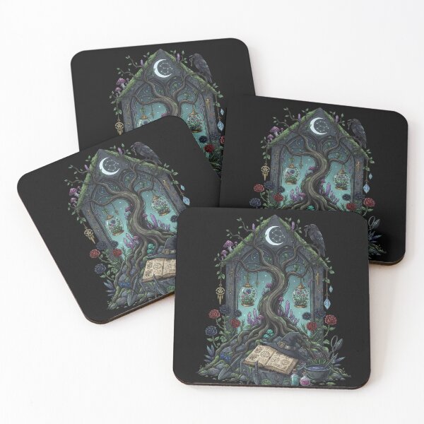 Item preview, Dark Cottagecore Witchy Tree Window and Witch Hat designed and sold by BlissHalo.