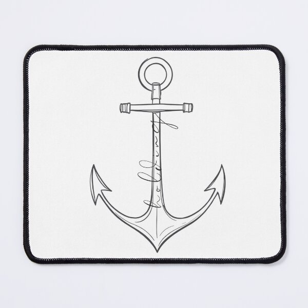 Item preview, Anchored – Minimalist Anchor Line Art for Calm Strength & Emotional Stability designed and sold by twilightprints.
